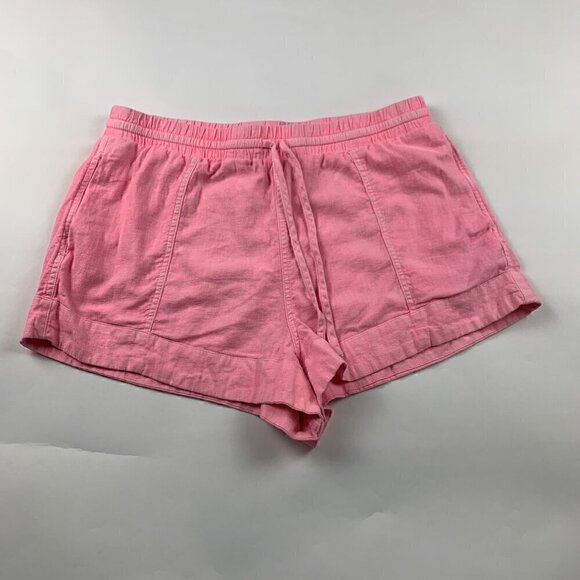 Universal Thread Neon Pink Linen Blend Pull On Shorts M - Picture 1 of 4